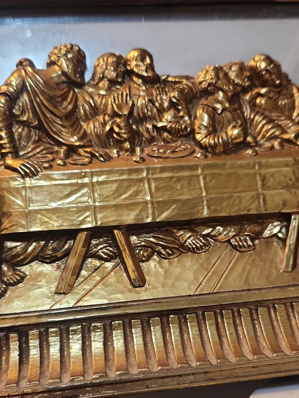 Homeco Vintage Gold Last Supper Wall Plaque Jesus & His Disciples Apostles